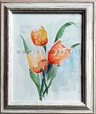  tulips in freedom SPECIAL PRICE - Carla Colombo - Watercolor - 38€