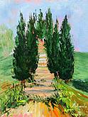  Green souls, cypresses hill of cypresses Val Curone - Carla Colombo - Oil - 290,00€