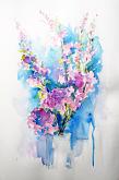  Spring in pink and turquoise - Carla Colombo - Watercolor - €