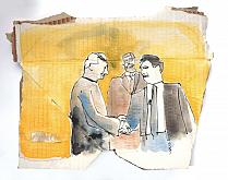 Enigme 4 - Lucio Forte - Ink and watercolor on cardboard - 80€