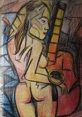 Women chitarra - Andrea Corradi - Pastels - 70€
