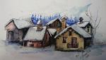 Cade la neve - anna casu - Watercolor