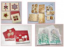  Various Christmas cards  - Carla Colombo - watercolour, felt, cardboard, glue, oil - 6,00€