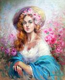  Portrait of girl - Domenico Ronca - Oil - 80€
