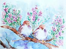  Welcome Greta, to the awakening of spring - Carla Colombo - Watercolor - €
