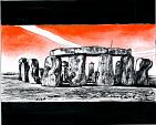Stonehenge - Lucio Forte - China ed acquerello su carta - 90 €
