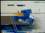 Notturno marino - Giovanni Greco - Tecnica mista su cartone - 170€