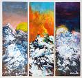  Its heights - Mont Blanc, Mount Cervino, Monterosa - Carla Colombo - Oil - 55€