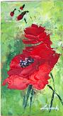  Series flower petals - red poppies - Carla Colombo - Oil - €