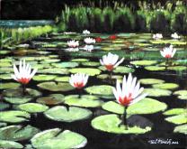 WATER LILIES 7 - Paolo Benedetti - Acrylic - 200€